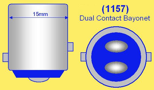 1157 (BAY15D/2037) 22-SMD 5730 LED Switchback Bulbs, White/Yellow - Autolizer