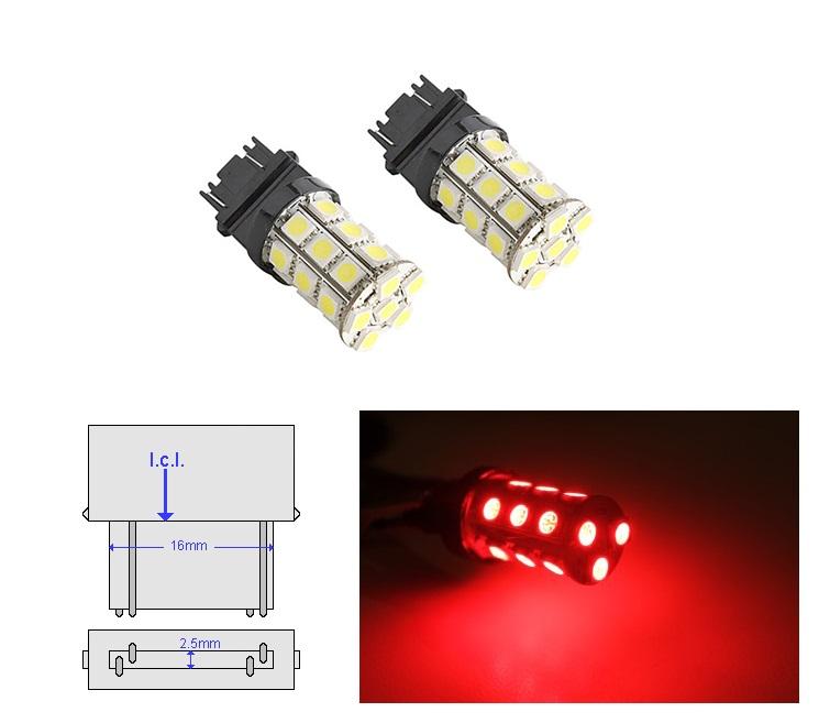 3157 (3156/3056/3057) 27-SMD 5050 LED Replacement Bulbs - 4 Color - Autolizer