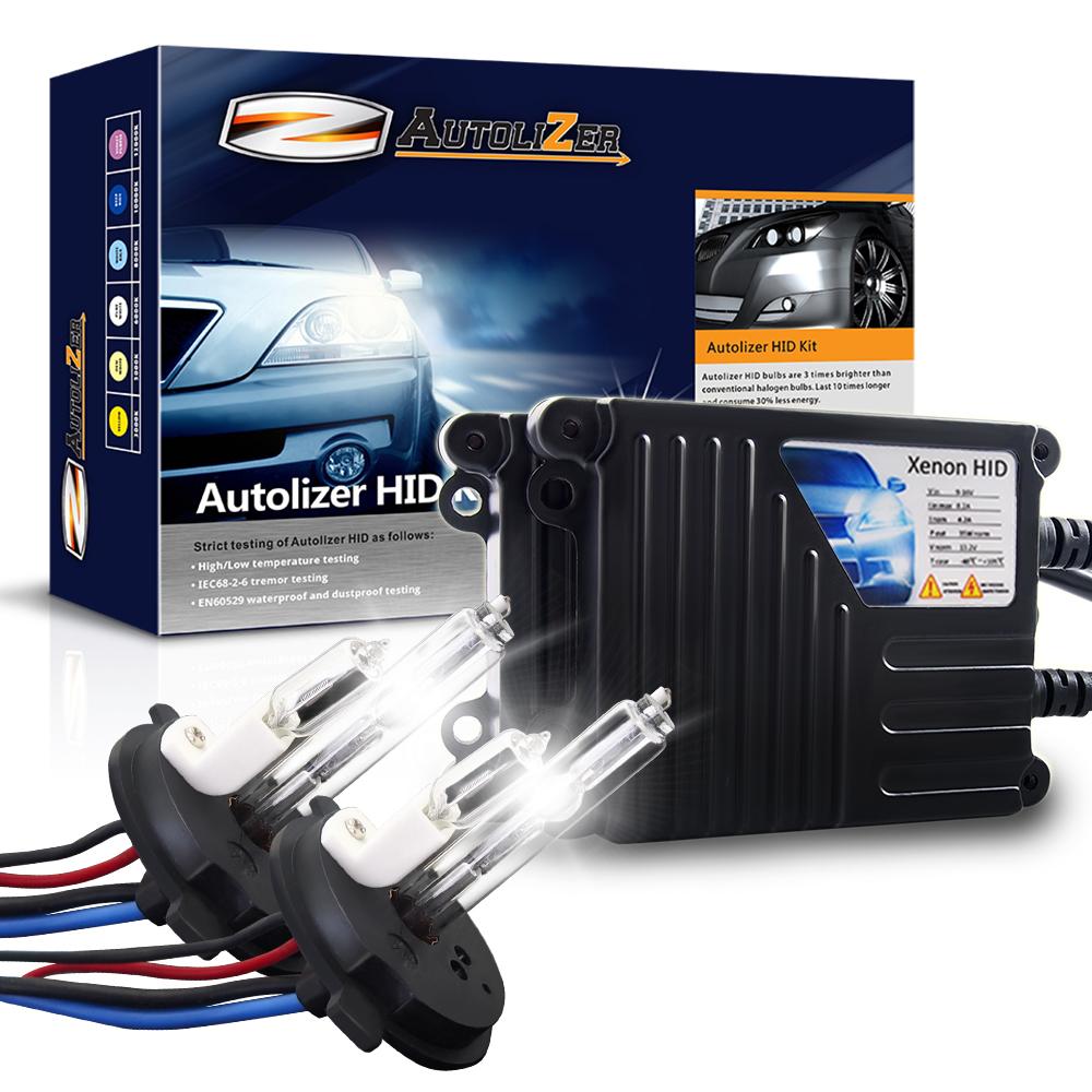 HSUN Auto H4 9003 HID Xenon Hi/Lo Umbausatz, 35 W Digitales HID  Vorschaltgerät mit HID Teleskop-Xenon-Lampen-Drähten für Autoscheinwerfer,  6000 K