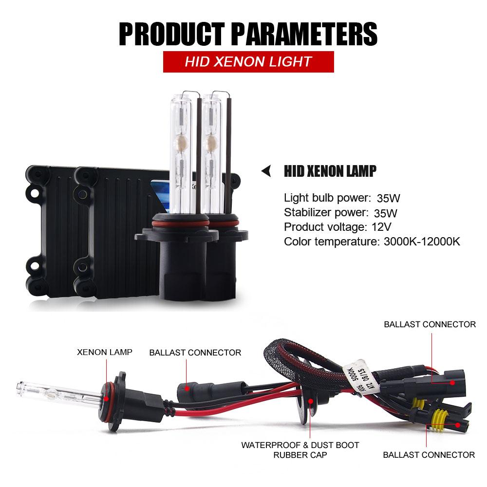 Kit de conversion xenon H7-R HID Standard CNJY® 35W ou 55W 4300K