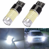 7443 (7440/7441/T20) 144-SMD 3014 LED Bulbs with Projector, Xenon White