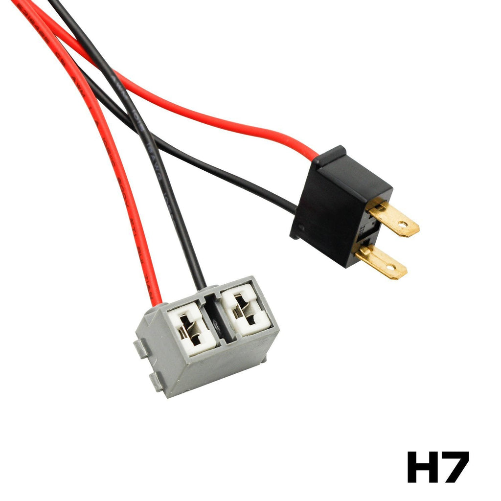 H7 HID & LED 50W 6Ohm Resistor Relay Kit Wiring Harness Adapter - Autolizer
