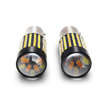Load image into Gallery viewer, 1157 (BAY15D/2037) 120-SMD 3014 LED Switchback Bulbs with Projector, White/Yellow - Autolizer