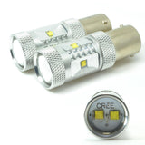 1157 (BAY15D/2037) 30-Watt 6 CREEs LED Bulbs with Projector, Xenon White