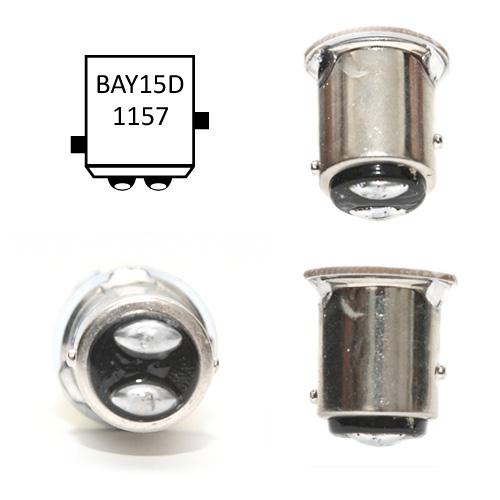 1157 (BAY15D/2037) CanBUS 16-SMD 3030 LED Switchback Bulbs, White/Yellow - Autolizer