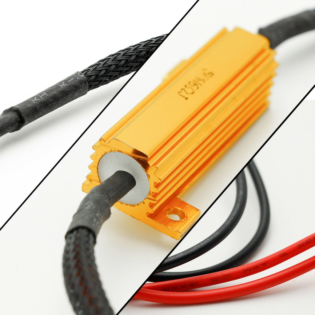 2x1156 LED 50W 6ohm Load Resistor Adapter Anti Hyper Flashing Error Canceler - Autolizer