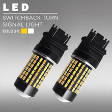 Load image into Gallery viewer, 3157 (3156/3056/3057) 120-SMD 3014 LED Switchback Bulbs with Projector, White/Yellow - Autolizer