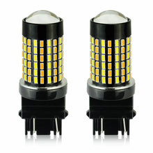 Load image into Gallery viewer, 3157 (3156/3056/3057) 120-SMD 3014 LED Switchback Bulbs with Projector, White/Yellow - Autolizer