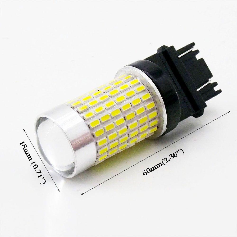 3157 (3156/3056/3057) 144-SMD 3014 LED Bulbs with Projector, Xenon White - Autolizer