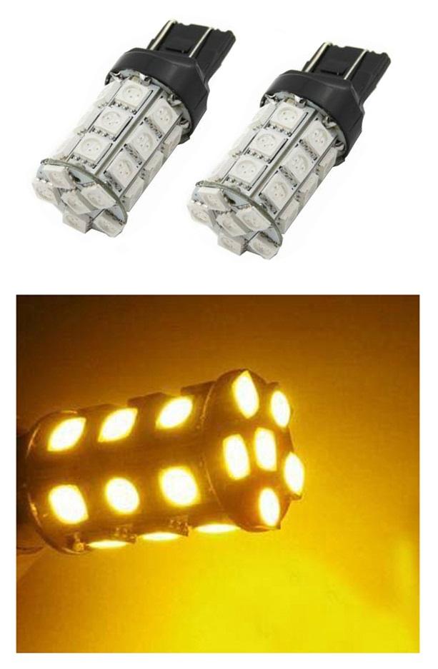 7443 (7440/7441/T20) 27-SMD 5050 LED Replacement Bulbs - 4 Colors - Autolizer
