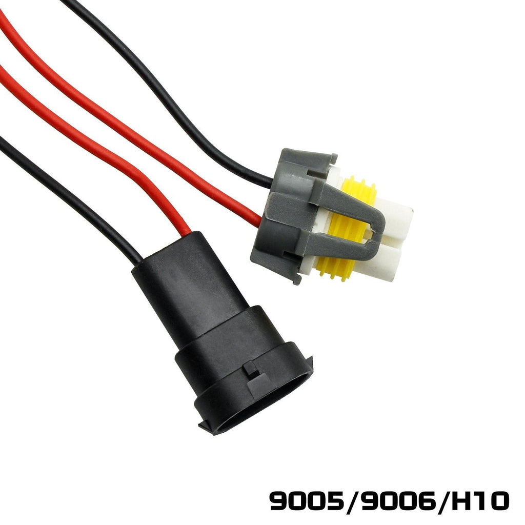 9006 9005 H10 HID & LED 50W 6Ohm Resistor Relay Kit Wiring Harness Adapter - Autolizer