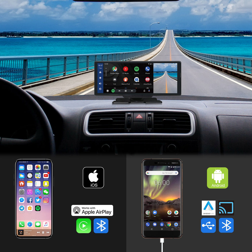 AUTOLIZER Double Din Carplay,10 Inch, Full HD Touch Screen - Autolizer