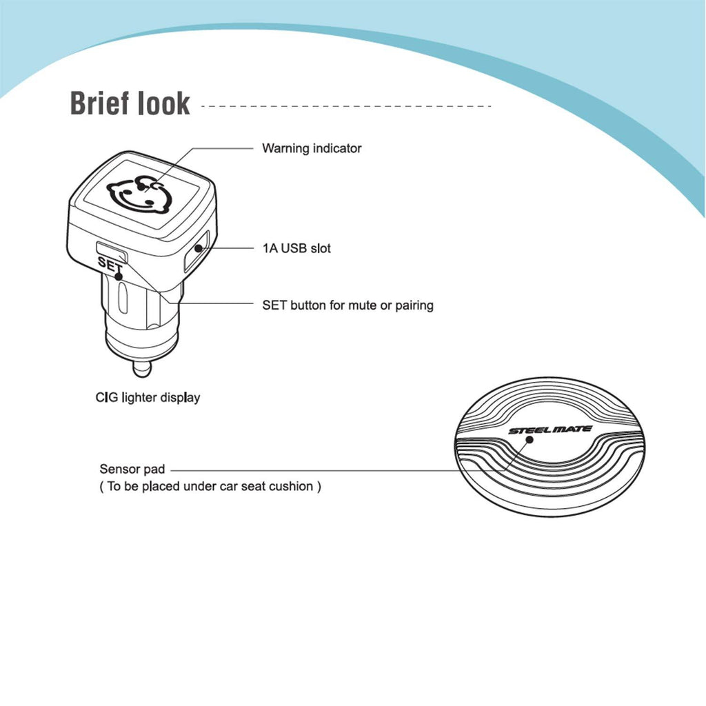 Baby Car Seat Reminder-Automotive Baby Seat Alarm System, Baby in Car Reminder Warning with Light and Sounds Remind When Power Off or Unbuckle - Autolizer