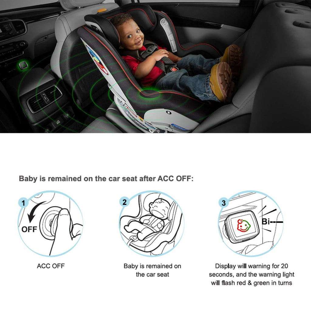 Baby Car Seat Reminder-Automotive Baby Seat Alarm System, Baby in Car Reminder Warning with Light and Sounds Remind When Power Off or Unbuckle - Autolizer