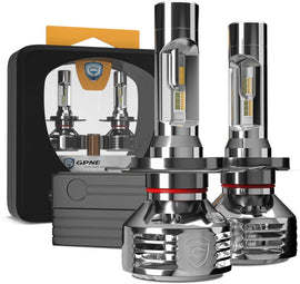 GPNE H4 LED Headlight Bulbs with Superior CSP Chips, High Low Beam LED Headlights Kit 3000K 6000K Yellow White 2 Colors IP68, 2 Pack - Autolizer