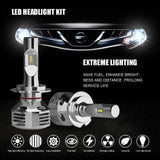 H7 R1 2-Sided Lextar LED Headlight Conversion Kit CanBUS Error Free