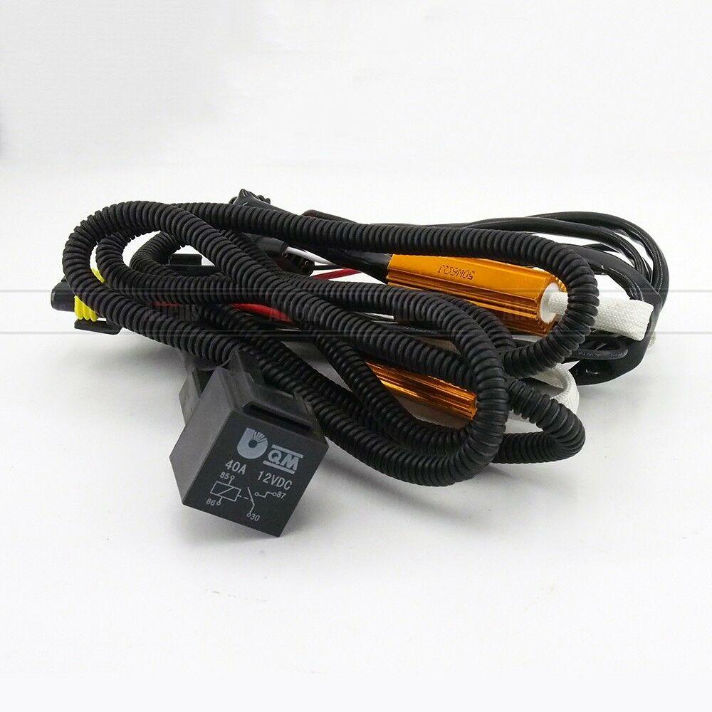 H1 H3 H7 H11 9005 9006 HB4 Single Beam HID Conversion Kit Relay Wire Harness - Autolizer