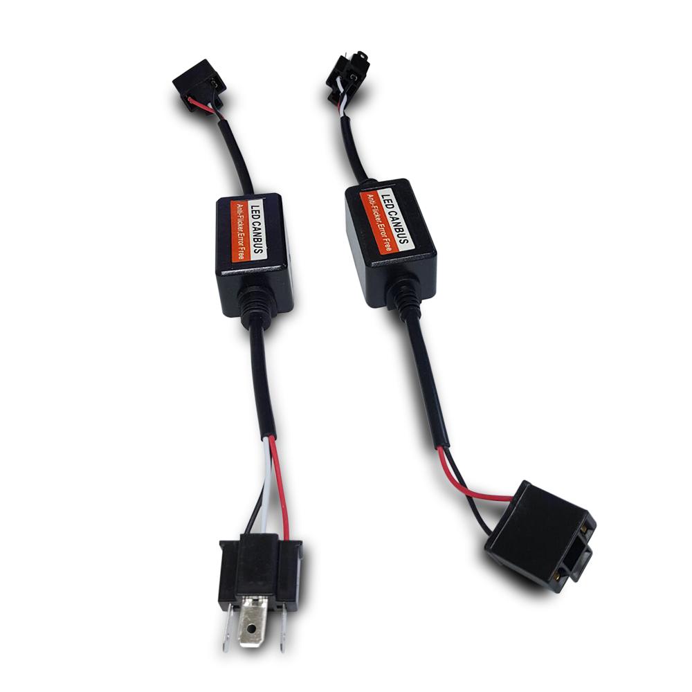 H4 (HB2 9003) LED Headlight Kit CanBUS Warning Canceller Harness Adapters - Autolizer