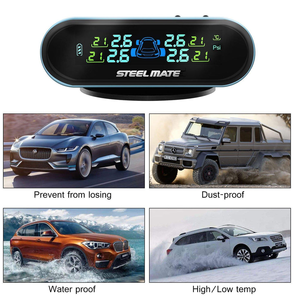 STEELMATE Mini One-s Blue Multi-Function Tire Pressure Monitoring System Auto Backlight Sleep Awake - Autolizer