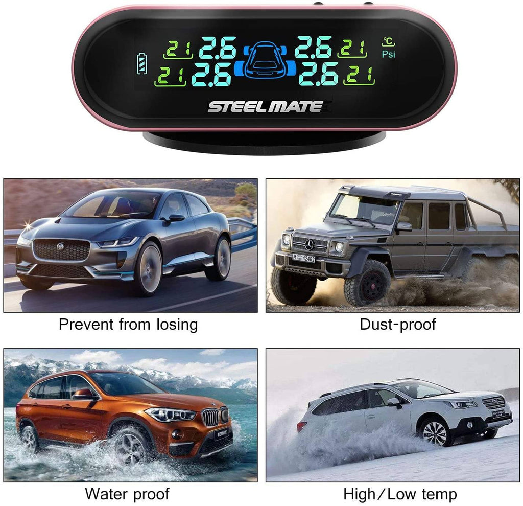 STEELMATE Mini One-s Pink Multi-Function Tire Pressure Monitoring System Auto Backlight Sleep Awake - Autolizer