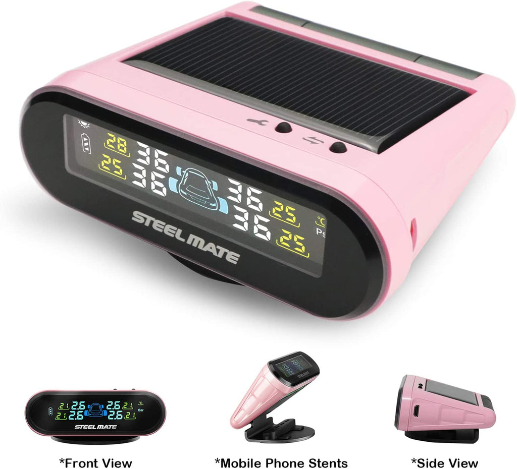 STEELMATE Mini One-s Pink Multi-Function Tire Pressure Monitoring System Auto Backlight Sleep Awake - Autolizer