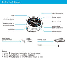 Load image into Gallery viewer, STEEL MATE Motorcycle Tire Pressure Monitor System - Universal Motorcycle TPMS Oversized LCD Screen with Display Time in Real Time - Autolizer