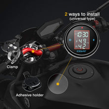 Load image into Gallery viewer, STEEL MATE Motorcycle Tire Pressure Monitor System - Universal Motorcycle TPMS Oversized LCD Screen with Display Time in Real Time - Autolizer