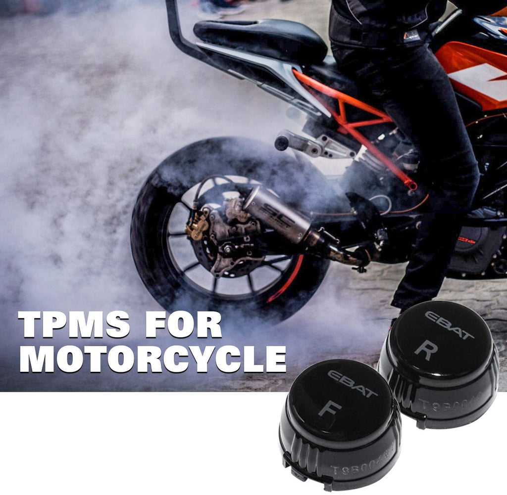 STEEL MATE Motorcycle Tire Pressure Monitor System - Universal Motorcycle TPMS Oversized LCD Screen with Display Time in Real Time - Autolizer