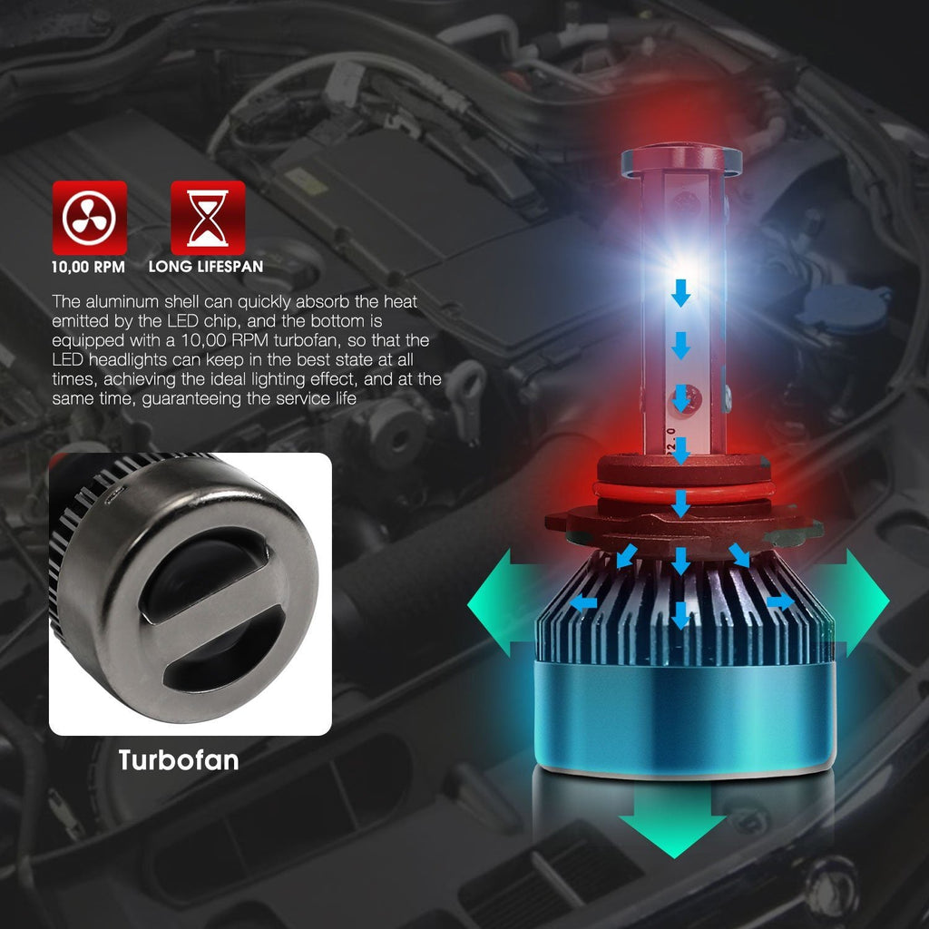 Products 4S Plus LED Headlight 4-Sided Conversion Kit Upgraded Version 9004 - Autolizer