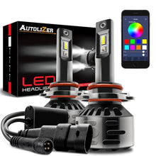 Load image into Gallery viewer, RGB LED Headlight Bulbs Conversion Kit Control by Bluetooth Smartphone App - Autolizer