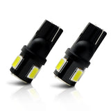 T10 (194/168/158) 6-SMD 5630 Xenon White LED Replacement Bulbs