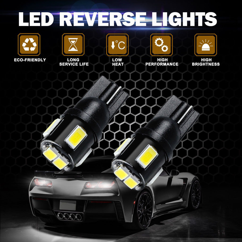 T10 (194/168/158) 6-SMD 5630 Xenon White LED Replacement Bulbs - Autolizer