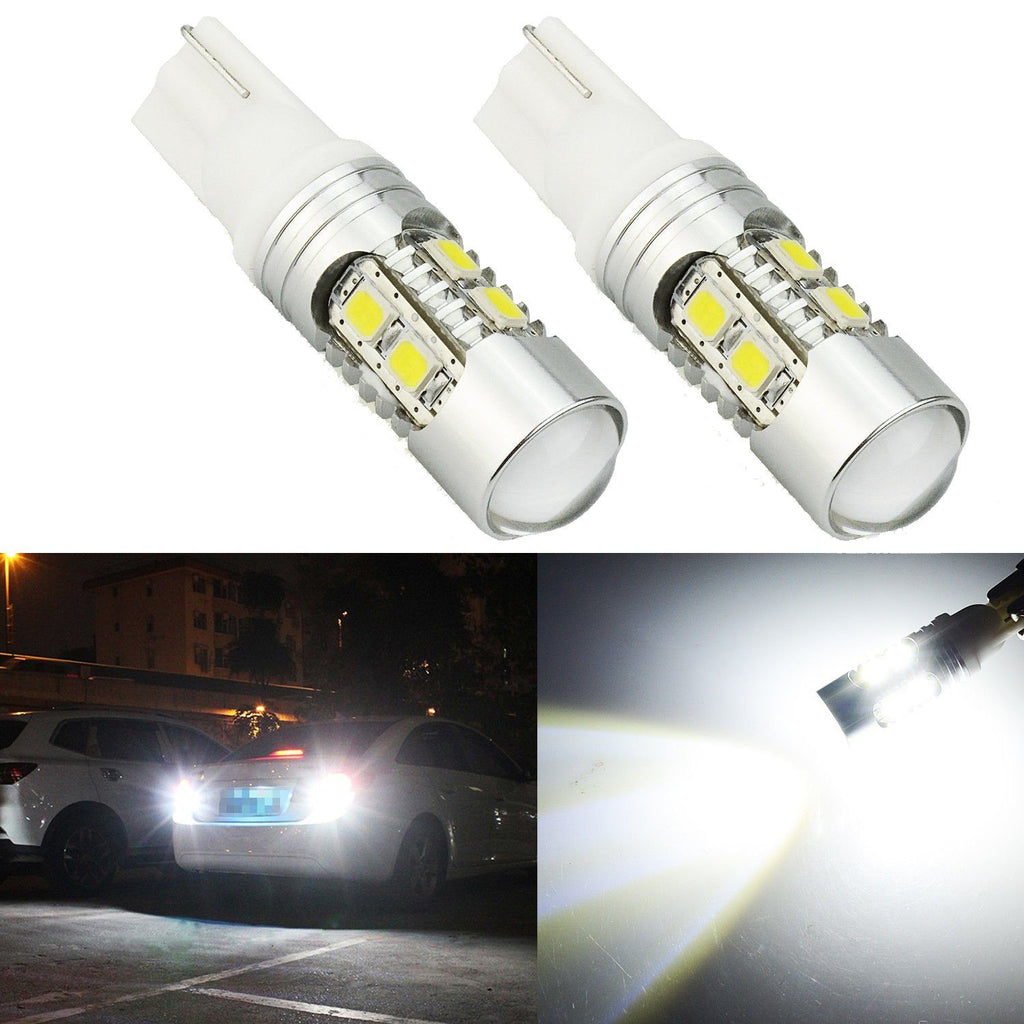 T10/T15 (194/168/158) 10-SMD 2835 Xenon White LED Replacement Bulbs - Autolizer