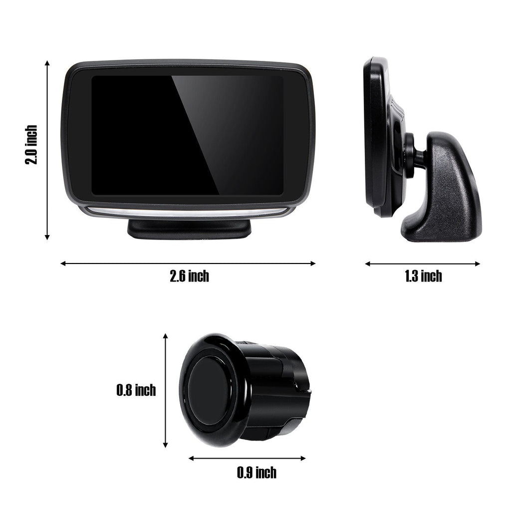thumbnail image 2 of 4-Piece Grey Parking Sensor Kit – Car Reverse Backup Radar With LED Alert, Universal 12V 2 of 6